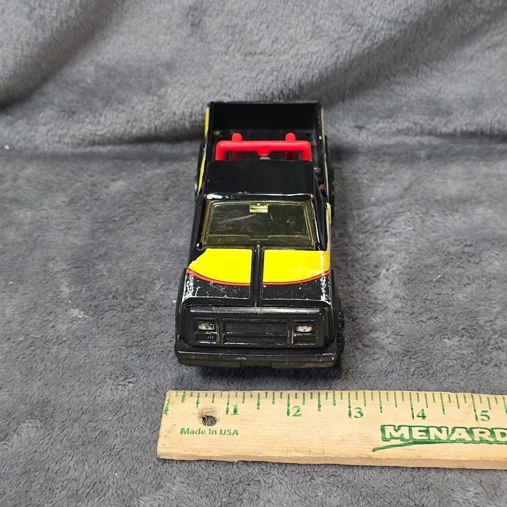 Vintage Tonka Wild Tiger Pickup Truck Diecast Toy Black Yellow Off-Road